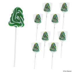 Christmas Tree Fruit Swirl Pops - 8 Pack